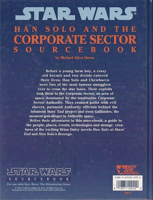 Star Wars D6 - Han Solo and the Coperate Sector Sourcebook (Genbrug)